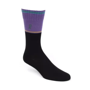 Accessories^Fluevog Shoes Citta Vog Socks | Thick Colourblock Sock Black/Lavender