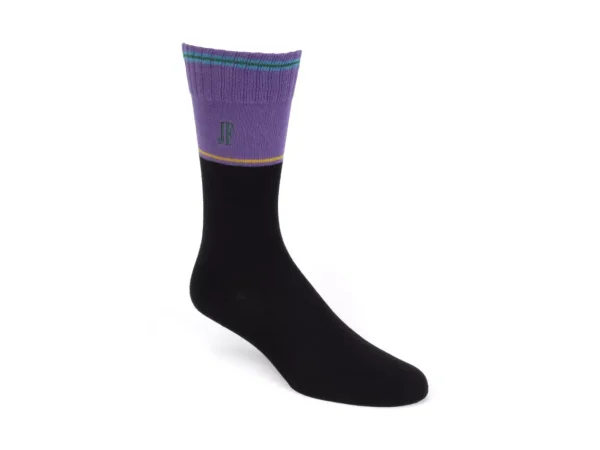 Accessories^Fluevog Shoes Citta Vog Socks | Thick Colourblock Sock Black/Lavender