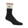 Women's^Fluevog Shoes Citta Vog Socks | Thick Colourblock Sock Black/Beige