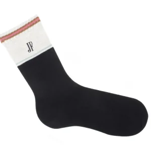 Men's^Fluevog Shoes Citta Vog Socks | Thick Colourblock Sock Black/Beige