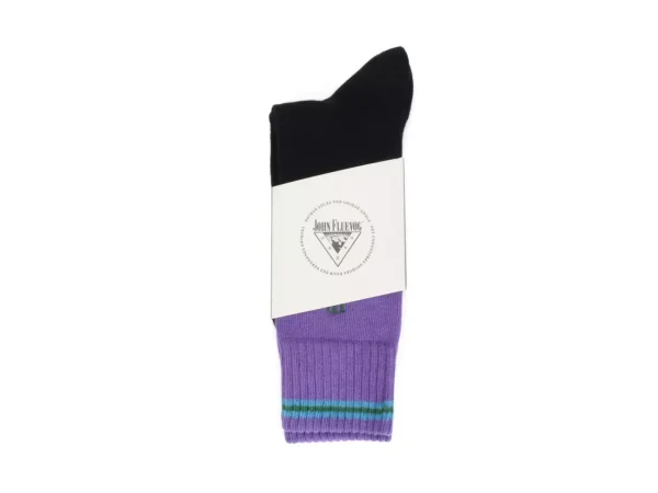Accessories^Fluevog Shoes Citta Vog Socks | Thick Colourblock Sock Black/Lavender