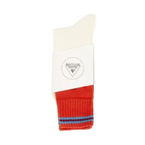 Accessories^Fluevog Shoes Citta Vog Socks | Thick Colourblock Sock Cream/Red