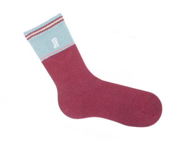 Accessories^Fluevog Shoes Citta Vog Socks | Thick Colourblock Sock Burgundy/Blue