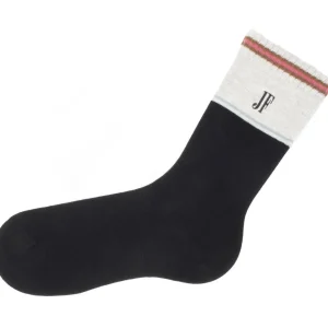 Men's^Fluevog Shoes Citta Vog Socks | Thick Colourblock Sock Black/Beige