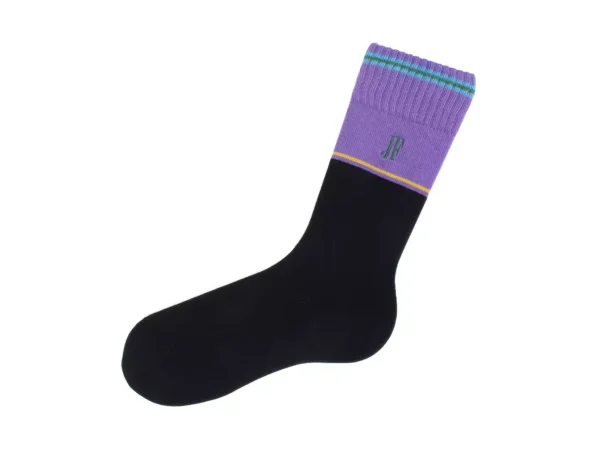 Accessories^Fluevog Shoes Citta Vog Socks | Thick Colourblock Sock Black/Lavender