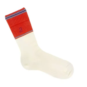 Accessories^Fluevog Shoes Citta Vog Socks | Thick Colourblock Sock Cream/Red
