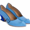 Women's^Fluevog Shoes Clara | Leather Swirl Pump Blue