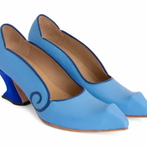 Women's^Fluevog Shoes Clara | Leather Swirl Pump Blue