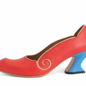 Women's^Fluevog Shoes Clara | Leather Swirl Pump Red