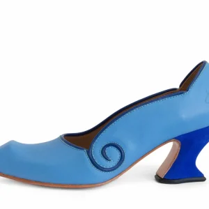 Women's^Fluevog Shoes Clara | Leather Swirl Pump Blue