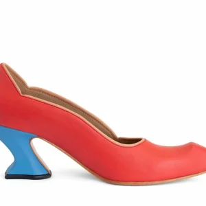 Women's^Fluevog Shoes Clara | Leather Swirl Pump Red