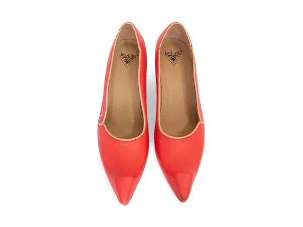 Women's^Fluevog Shoes Clara | Leather Swirl Pump Red