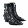 Women's^Fluevog Shoes Conceptual Cookie | Zip-Up Ankle Boot With Buckles Black