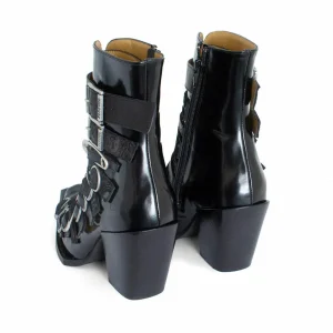 Women's^Fluevog Shoes Conceptual Cookie | Zip-Up Ankle Boot With Buckles Black