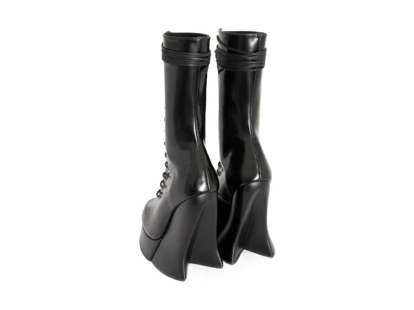 Men's^Fluevog Shoes Corset Boot | Lace-Up Corset Boot Black