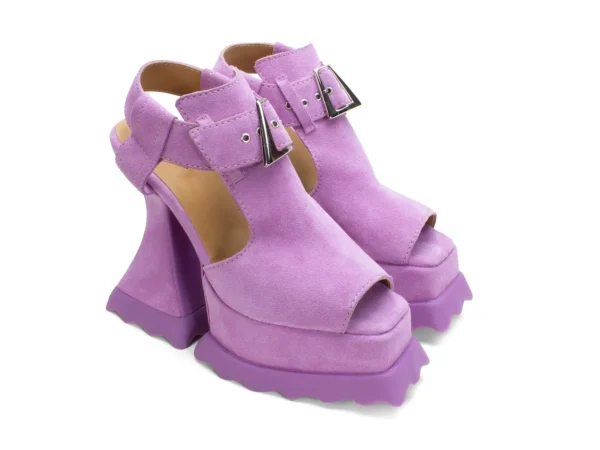 Women's^Fluevog Shoes Daisy | T-Strap Platform Heel Purple
