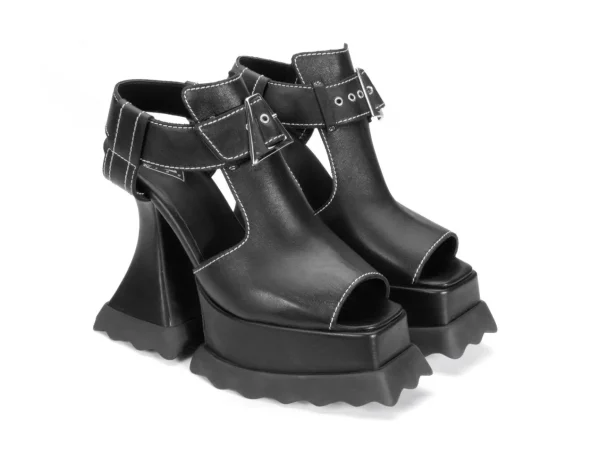 Women's^Fluevog Shoes Daisy | T-Strap Platform Heel Black