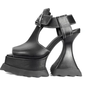 Women's^Fluevog Shoes Daisy | T-Strap Platform Heel Black