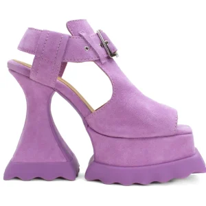 Women's^Fluevog Shoes Daisy | T-Strap Platform Heel Purple