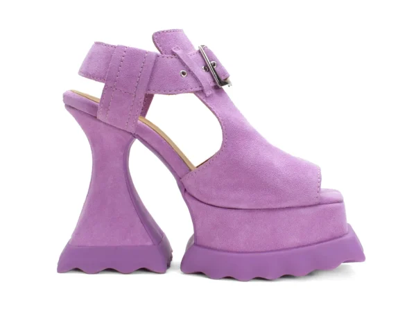 Women's^Fluevog Shoes Daisy | T-Strap Platform Heel Purple