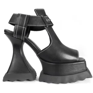 Women's^Fluevog Shoes Daisy | T-Strap Platform Heel Black