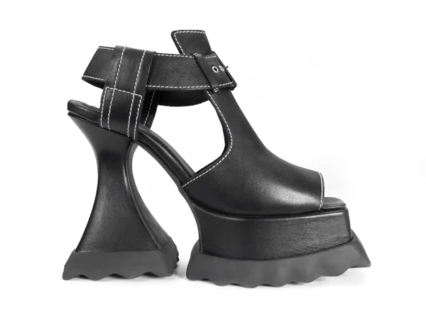 Women's^Fluevog Shoes Daisy | T-Strap Platform Heel Black