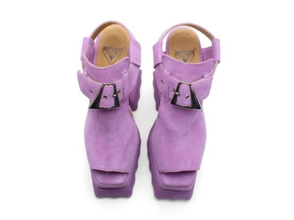 Women's^Fluevog Shoes Daisy | T-Strap Platform Heel Purple
