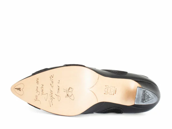 Women's^Fluevog Shoes De La Cruz | Embroidered Lace-Up Boot Black