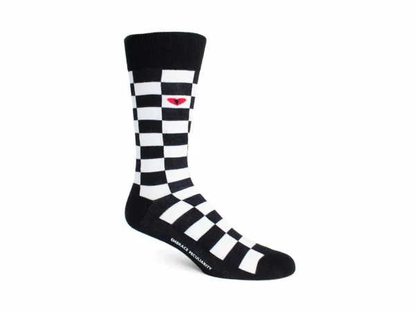 Accessories^Fluevog Shoes Diego Vog Socks | Checkered Sock Black/White