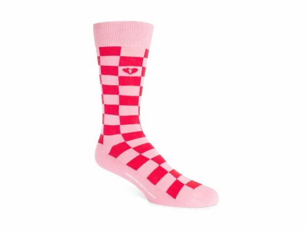Accessories^Fluevog Shoes Diego Vog Socks | Checkered Sock Pink/Red