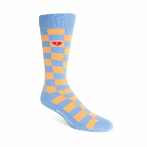 Accessories^Fluevog Shoes Diego Vog Socks | Checkered Sock Orange/Blue