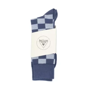 Accessories^Fluevog Shoes Diego Vog Socks | Checkered Sock Blue Combo