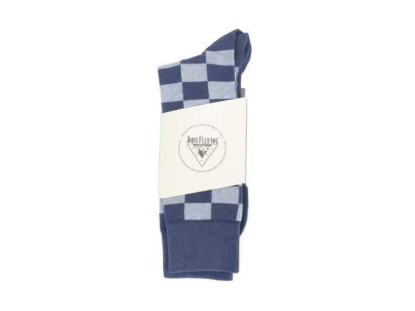 Accessories^Fluevog Shoes Diego Vog Socks | Checkered Sock Blue Combo