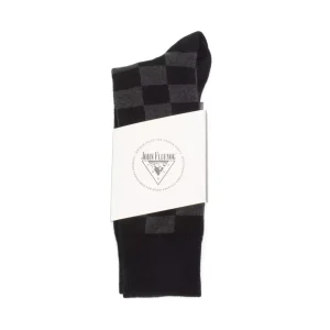 Accessories^Fluevog Shoes Diego Vog Socks | Checkered Sock Black/Grey