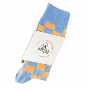 Accessories^Fluevog Shoes Diego Vog Socks | Checkered Sock Orange/Blue