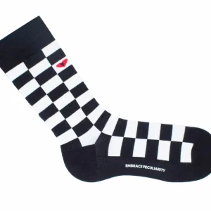 Accessories^Fluevog Shoes Diego Vog Socks | Checkered Sock Black/White