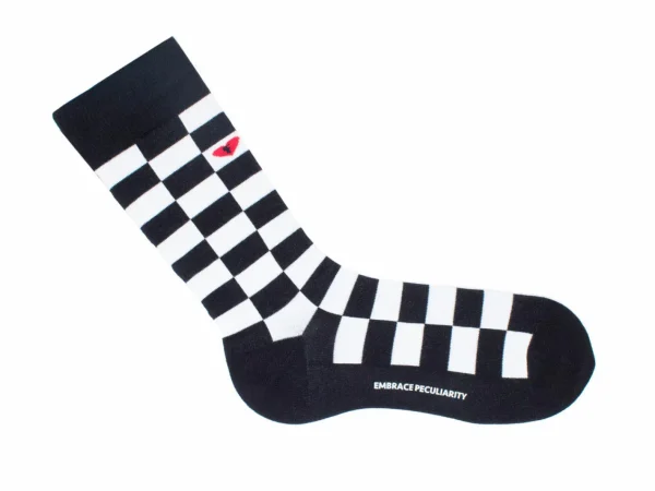Accessories^Fluevog Shoes Diego Vog Socks | Checkered Sock Black/White