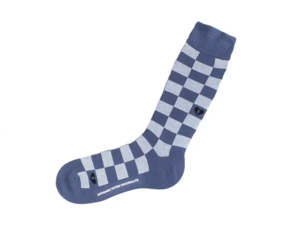Accessories^Fluevog Shoes Diego Vog Socks | Checkered Sock Blue Combo