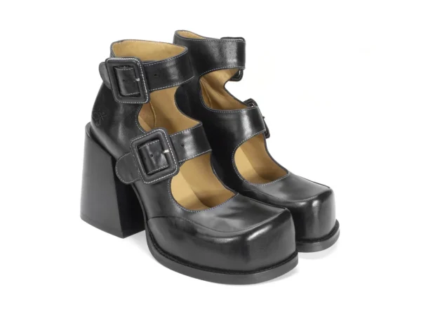 Women's^Fluevog Shoes Dionna | Double-Strap Shoe Black