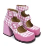 Women's^Fluevog Shoes Dionna | Double-Strap Shoe Pink/White