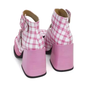 Women's^Fluevog Shoes Dionna | Double-Strap Shoe Pink/White