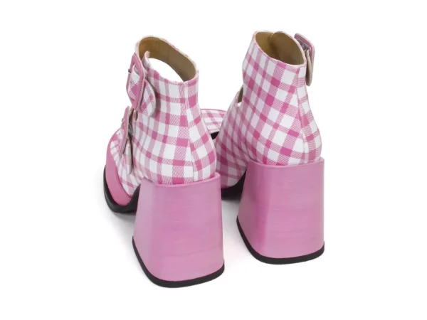 Women's^Fluevog Shoes Dionna | Double-Strap Shoe Pink/White