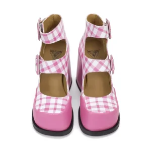 Women's^Fluevog Shoes Dionna | Double-Strap Shoe Pink/White