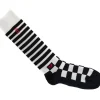 Accessories^Fluevog Shoes Domino Vog Socks | Striped And Checkered Sock Black/White