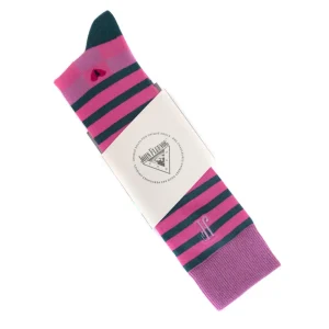 Accessories^Fluevog Shoes Domino Vog Socks | Striped And Checkered Sock Pink/Blue