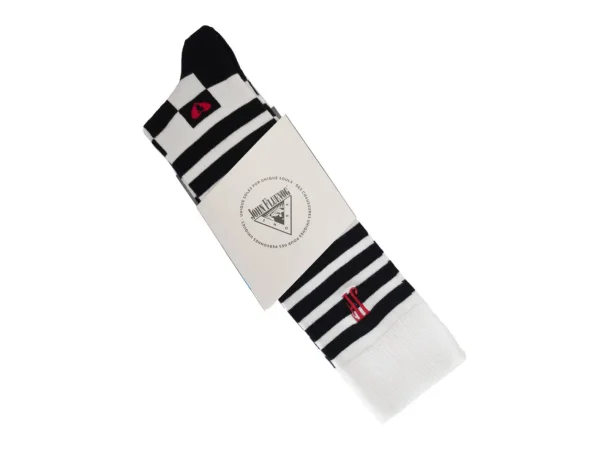 Accessories^Fluevog Shoes Domino Vog Socks | Striped And Checkered Sock Black/White