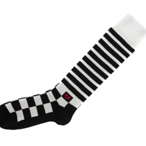 Accessories^Fluevog Shoes Domino Vog Socks | Striped And Checkered Sock Black/White