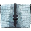 Accessories^Fluevog Shoes Donna | Leather Crossbody Bag Blue Croc