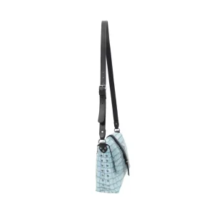 Accessories^Fluevog Shoes Donna | Leather Crossbody Bag Blue Croc