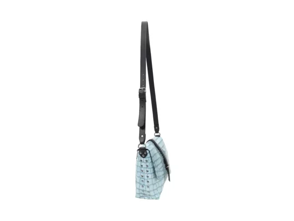 Accessories^Fluevog Shoes Donna | Leather Crossbody Bag Blue Croc